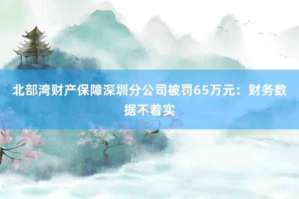   北部湾财产保障深圳分公司被罚65万元：财务数据不着实